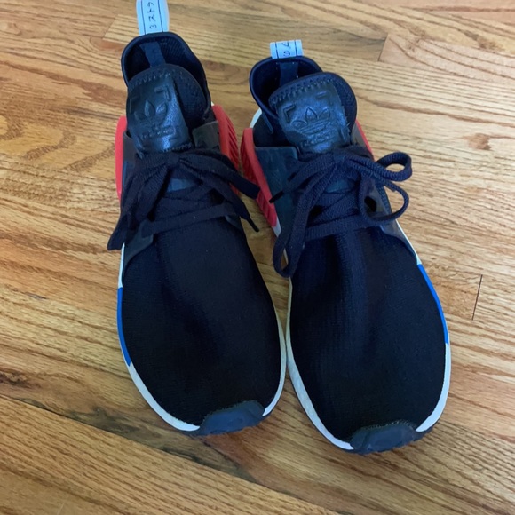 Adidas nmd, Size 11.5, black, white, red, blue - Picture 2 of 5